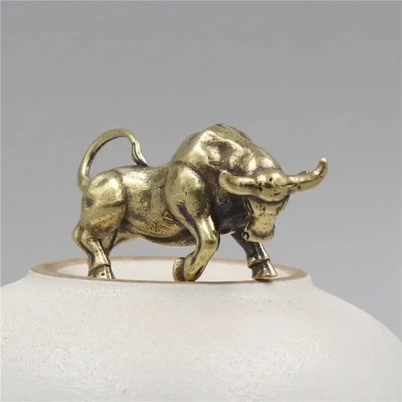 Euroselle Solid Brass Bull Figurine Handcrafted Symbol Of Strength And Prosperity