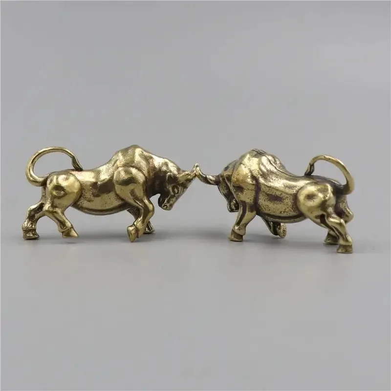 Euroselle Solid Brass Bull Figurine Handcrafted Symbol Of Strength And Prosperity