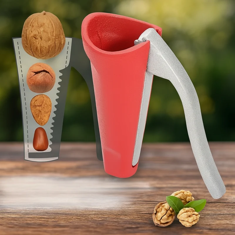 Euroselle Ergonomic Lever Nutcracker For Easy One-Hand Nut Cracking