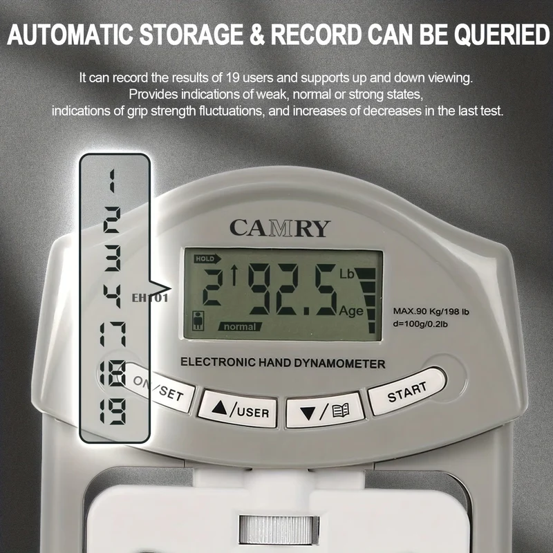 Euroselle Digital Grip Strength Tester With Automatic Capture
