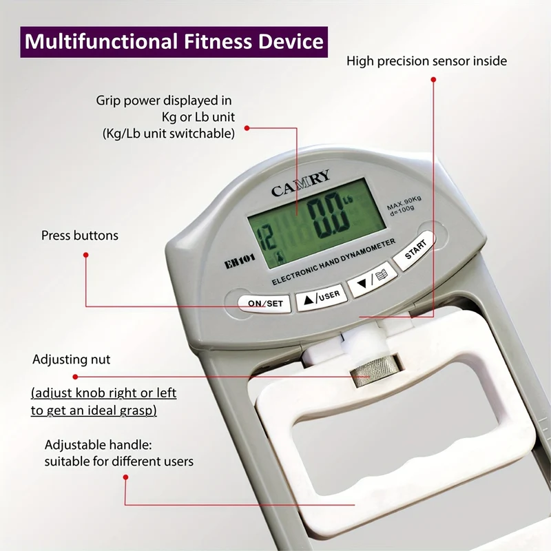 Euroselle Digital Grip Strength Tester With Automatic Capture