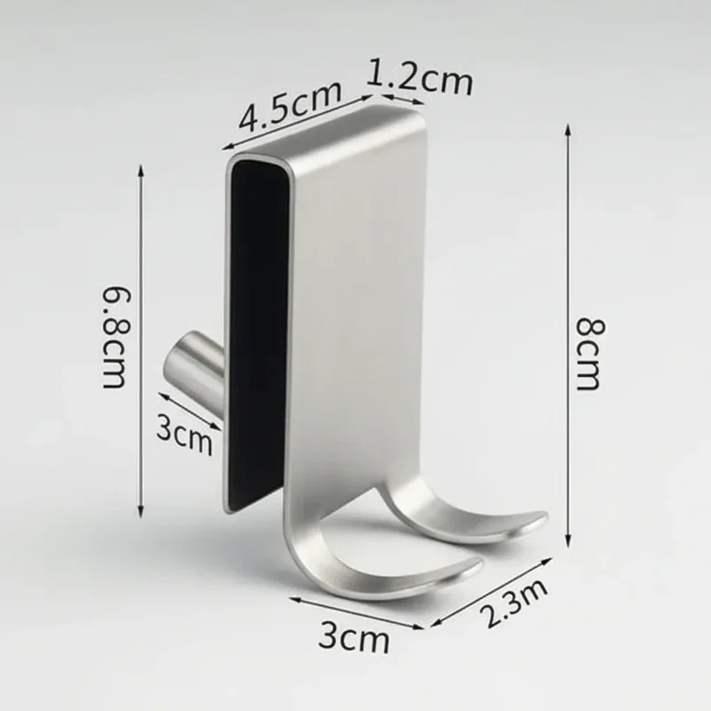 Euroselle Stainless Shower Hooks for Frameless Glass Doors
