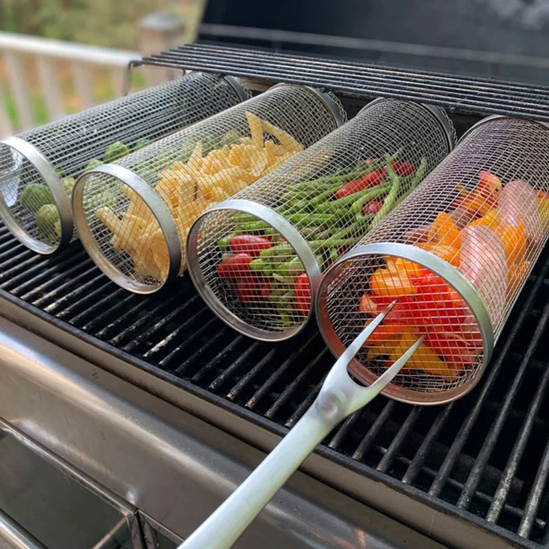 Euroselle Effortless Even Cooking With 360 Degree Rotation Grill Basket
