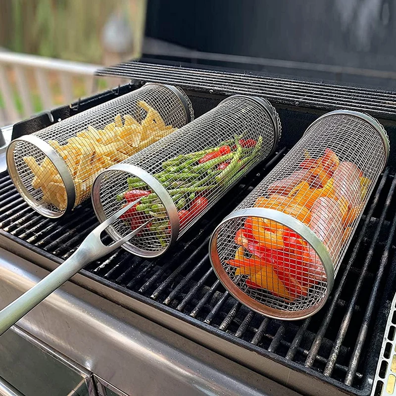 Euroselle Effortless Even Cooking With 360 Degree Rotation Grill Basket