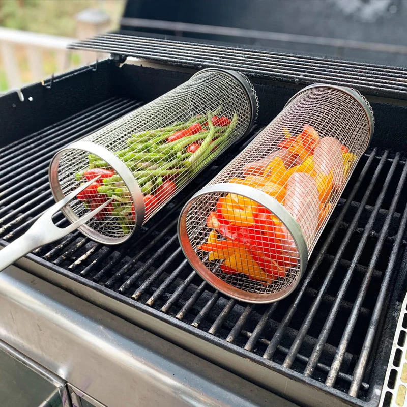 Euroselle Effortless Even Cooking With 360 Degree Rotation Grill Basket