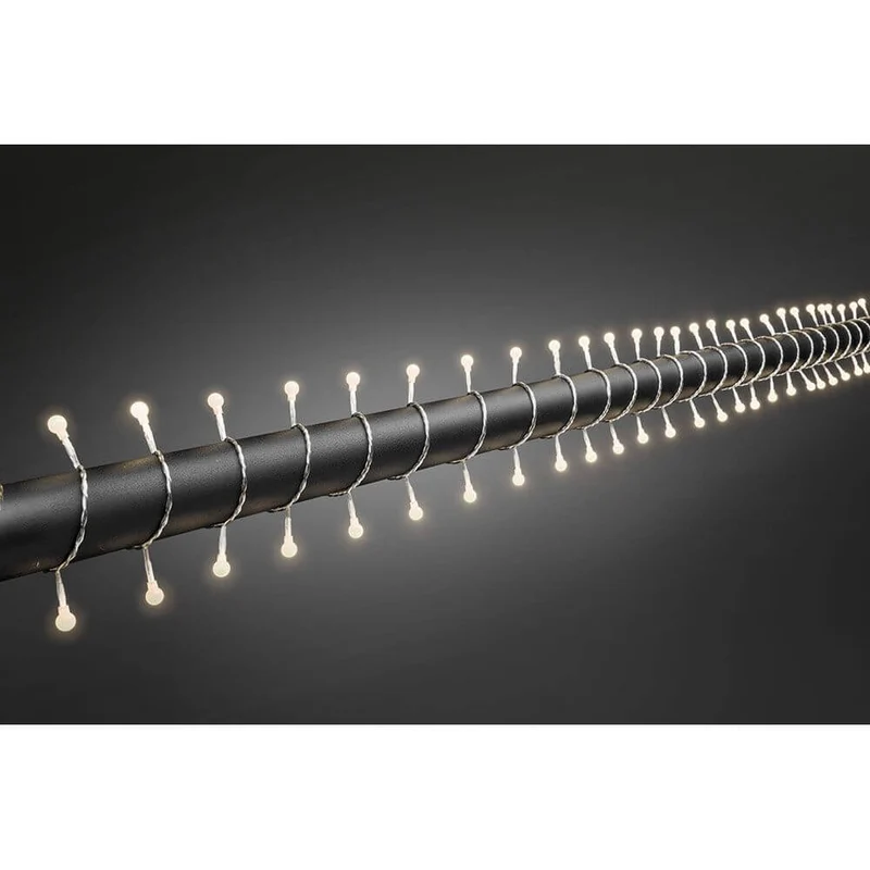 LED Globelichterkette runde Dioden 160 Warmweiße Dioden IP44