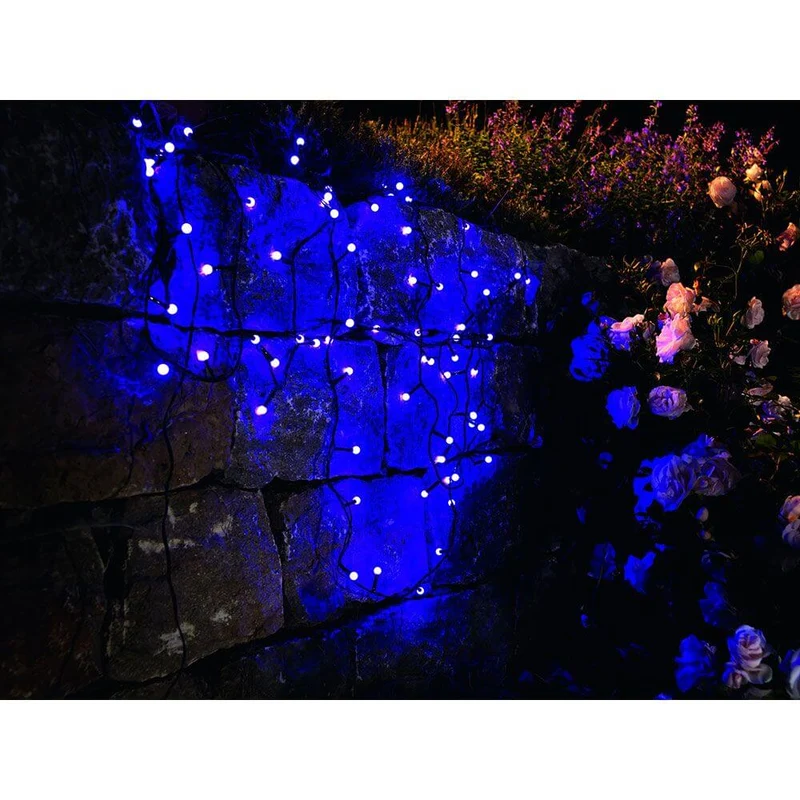 LED Globelichterkette runde Dioden 80 purpurfarbene Dioden IP44