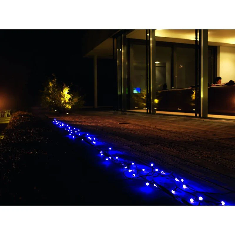 LED Globelichterkette runde Dioden 80 purpurfarbene Dioden IP44