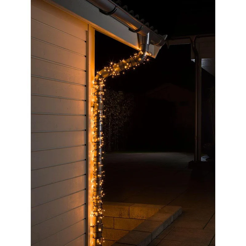15m Micro LED Lichterkette 500 bernsteinfarbene Dioden IP44
