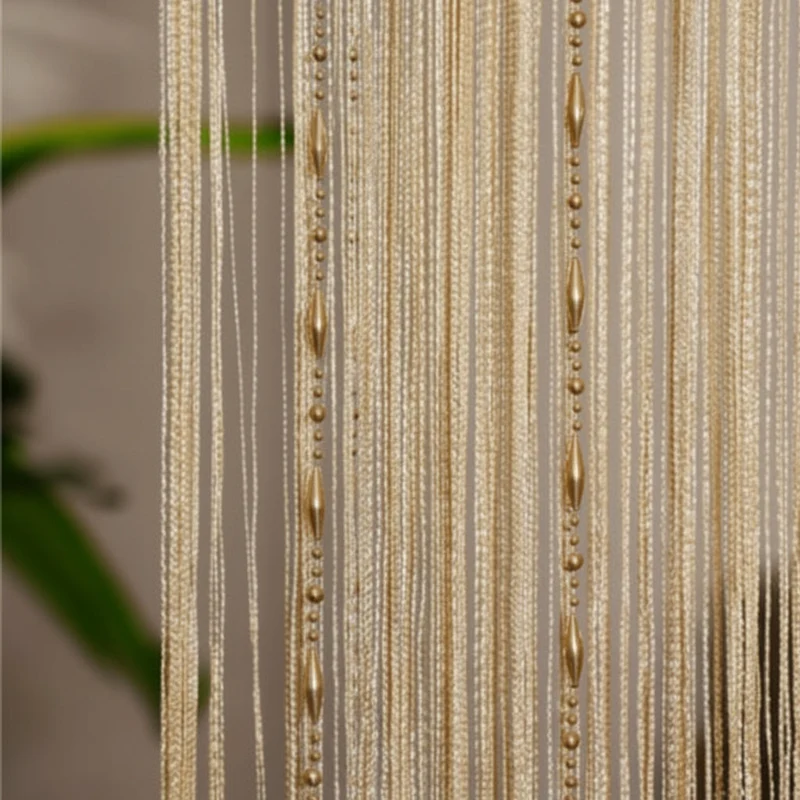 Euroselle Decorative Bamboo Bead Curtain for Chic Doorway Privacy