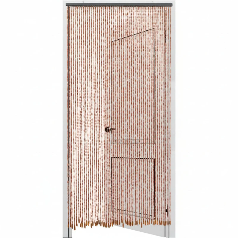 Euroselle Decorative Bamboo Bead Curtain for Chic Doorway Privacy