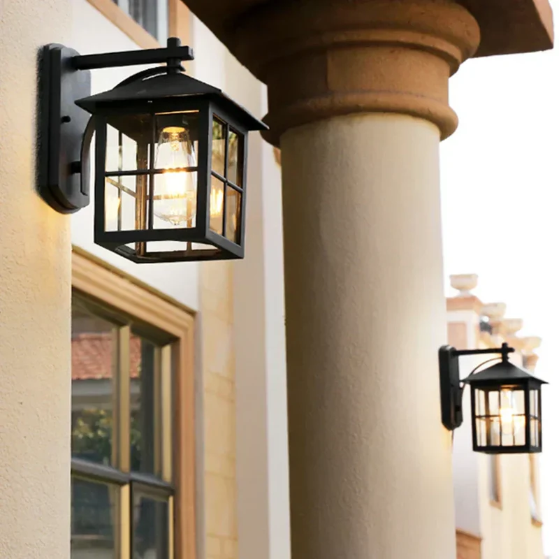 LyraVale Outdoor Lantern Wall Light Vintage Style For Garden And Patio By Euroselle