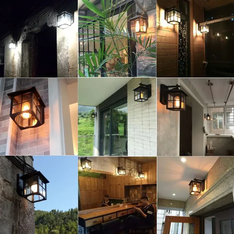 LyraVale Outdoor Lantern Wall Light Vintage Style For Garden And Patio By Euroselle