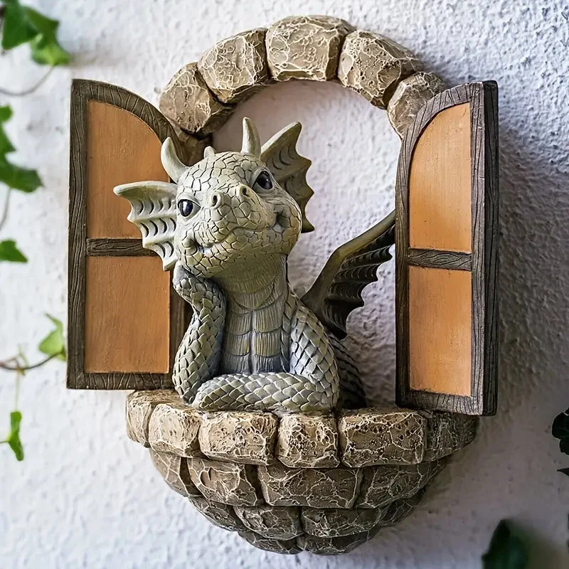 Euroselle Handcrafted Dragon Garden Statue For Outdoor Display