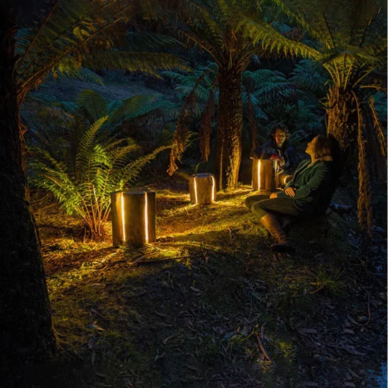 Vrimlo Outdoor Wooden Stump Light By Euroselle Vrimlo