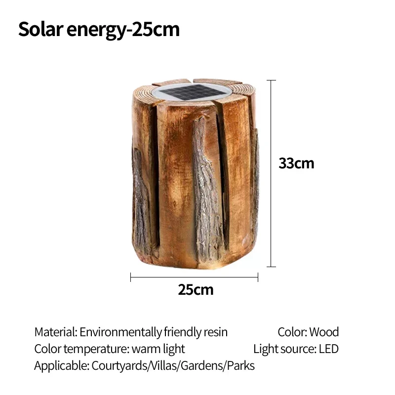 Vrimlo Outdoor Wooden Stump Light By Euroselle Vrimlo