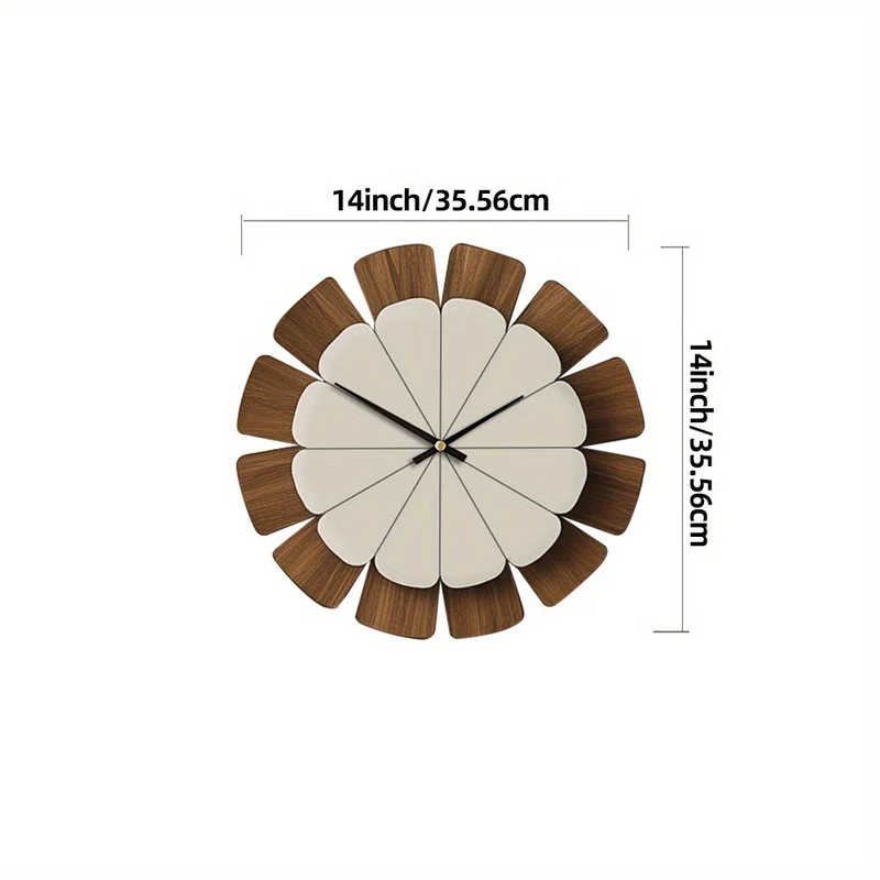Euroselle Decorative Silent Wooden Wall Clock For Quiet Home Decor