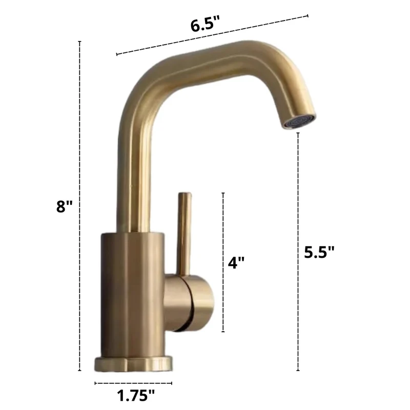 Euroselle Classic Brass Single-Handle Bathroom Faucet