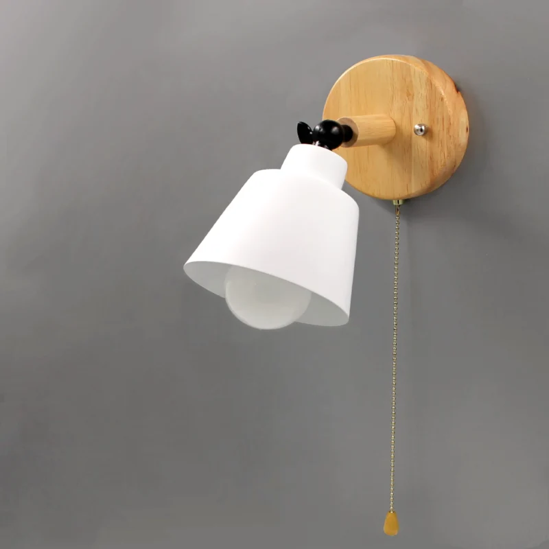 HarborLine Wall Sconce Euroselle With Cone Shade And Pull-Chain Switch