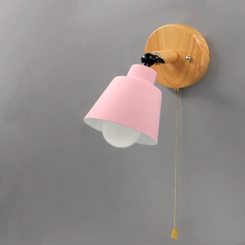 HarborLine Wall Sconce Euroselle With Cone Shade And Pull-Chain Switch