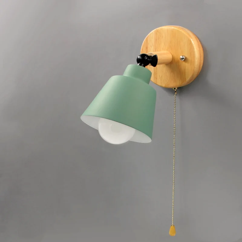 HarborLine Wall Sconce Euroselle With Cone Shade And Pull-Chain Switch