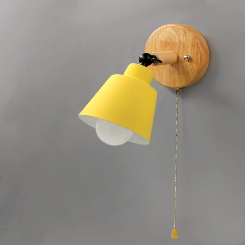 HarborLine Wall Sconce Euroselle With Cone Shade And Pull-Chain Switch