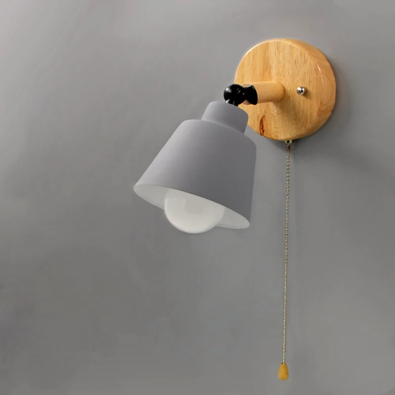 HarborLine Wall Sconce Euroselle With Cone Shade And Pull-Chain Switch