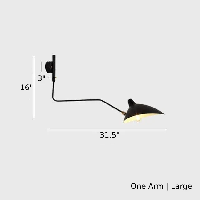 Serge Duckbill Wall Lamp With Swing Arms Euroselle