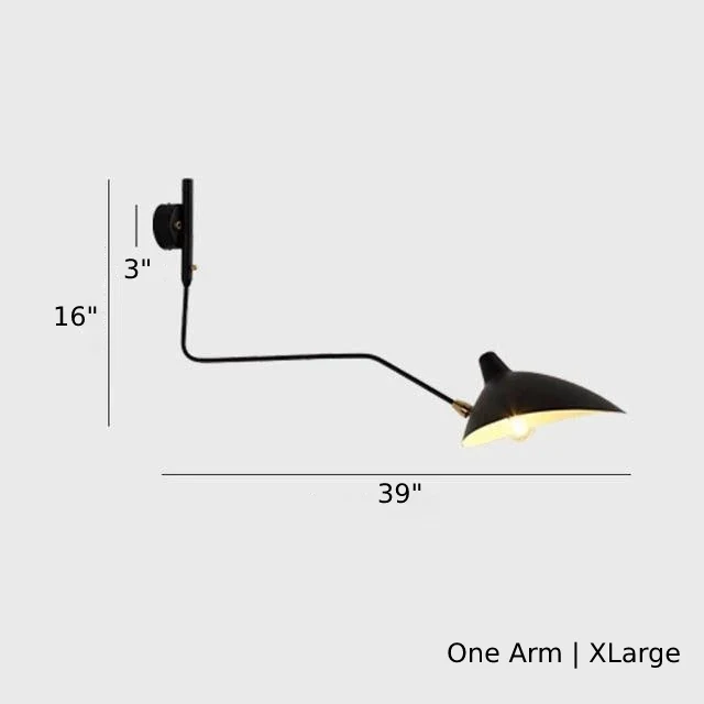 Serge Duckbill Wall Lamp With Swing Arms Euroselle