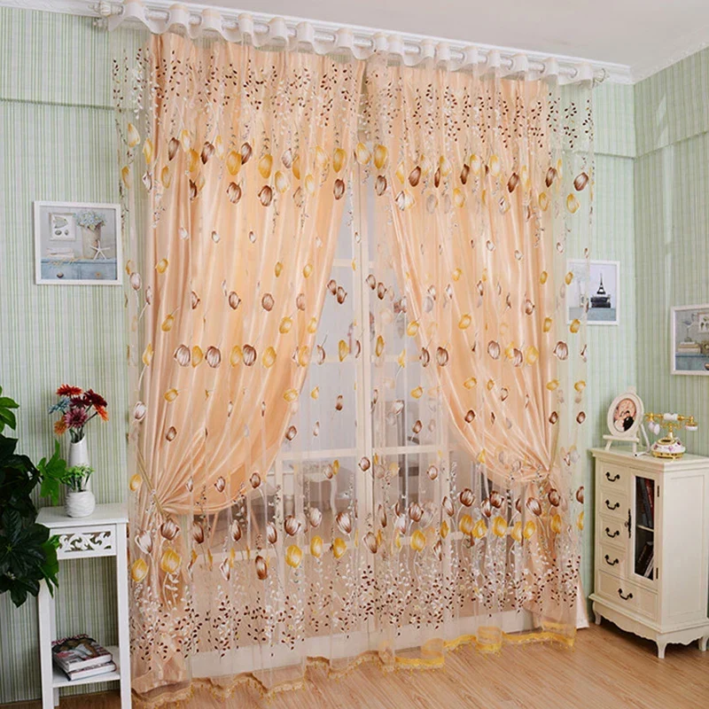 Euroselle Lightweight Sheer Tulle Drapes for Kids Room and Modern Living