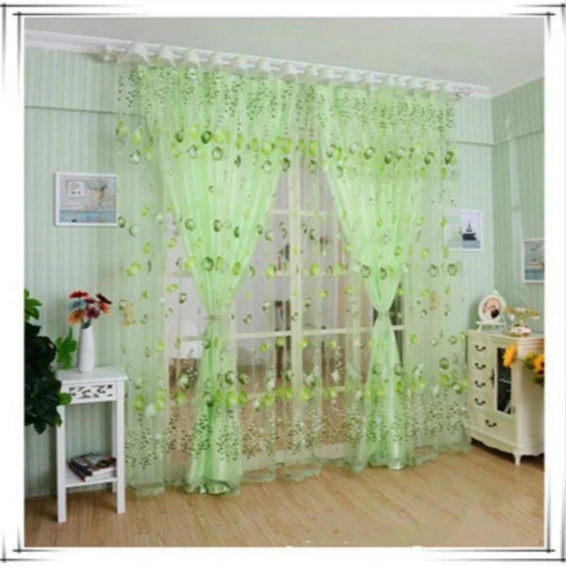 Euroselle Lightweight Sheer Tulle Drapes for Kids Room and Modern Living