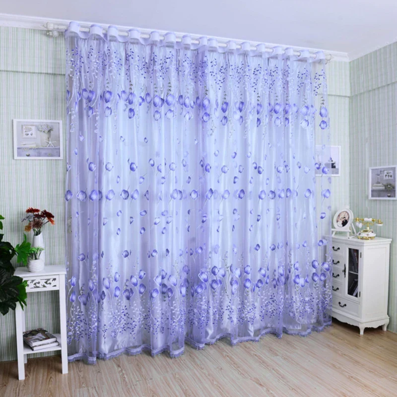 Euroselle Lightweight Sheer Tulle Drapes for Kids Room and Modern Living