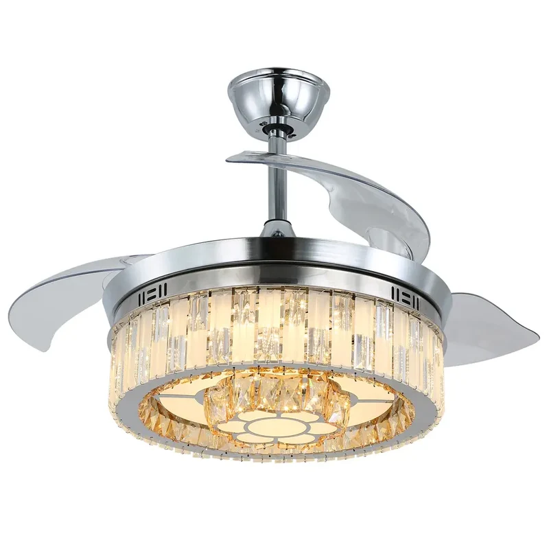 Marcella Ceiling Fan by Euroselle With LED Lights and Changeable 3 Blades