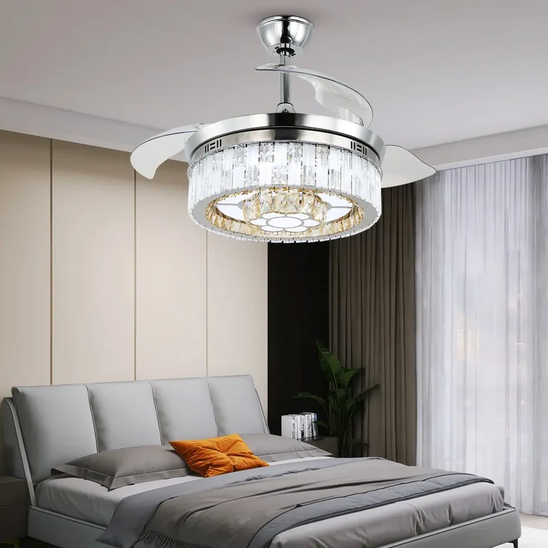 Marcella Ceiling Fan by Euroselle With LED Lights and Changeable 3 Blades