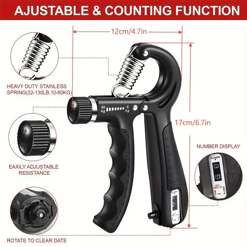 Euroselle Five-Piece Hand and Forearm Strength Training Kit