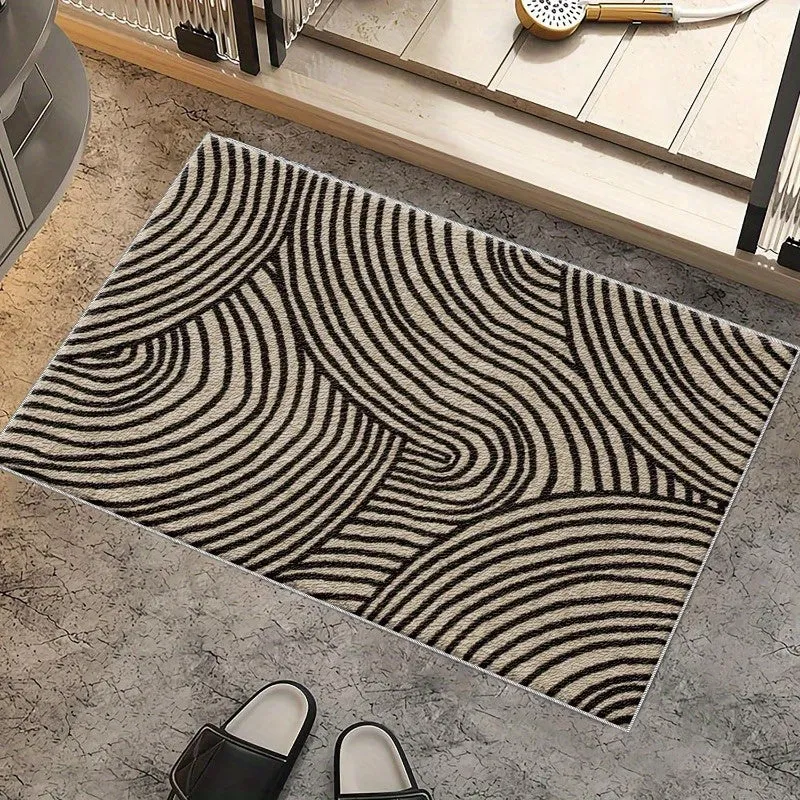 Euroselle Abstract Swirl Doormat for Indoor and Outdoor Use