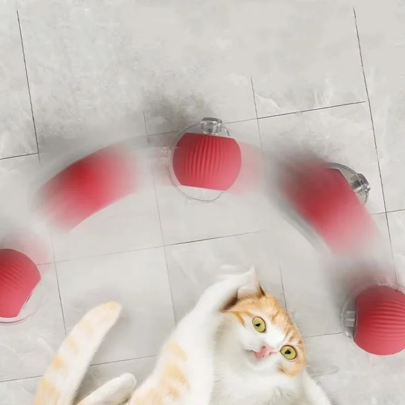 Euroselle WhiskerRoll Interactive Cat Toy Ball With Multiple Modes And Durable Silicone