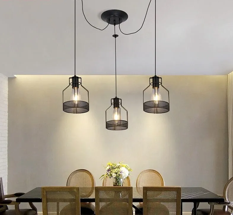 Vrimlo Farmhouse Iron Spider Chandelier Euroselle Industrial Style