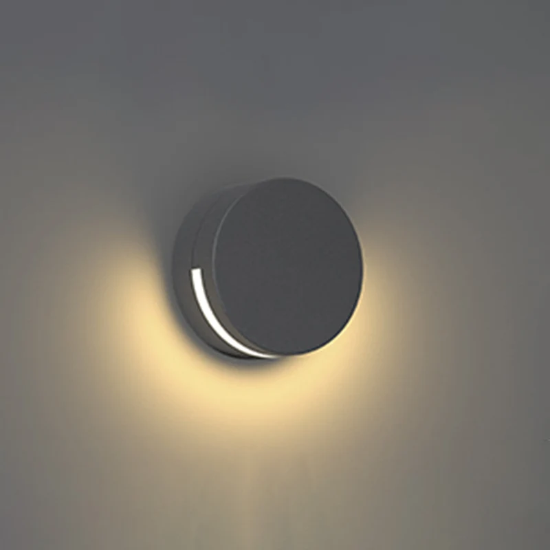 Euroselle Alvara Modern Black Cylinder Outdoor Up And Down LED Wall Light