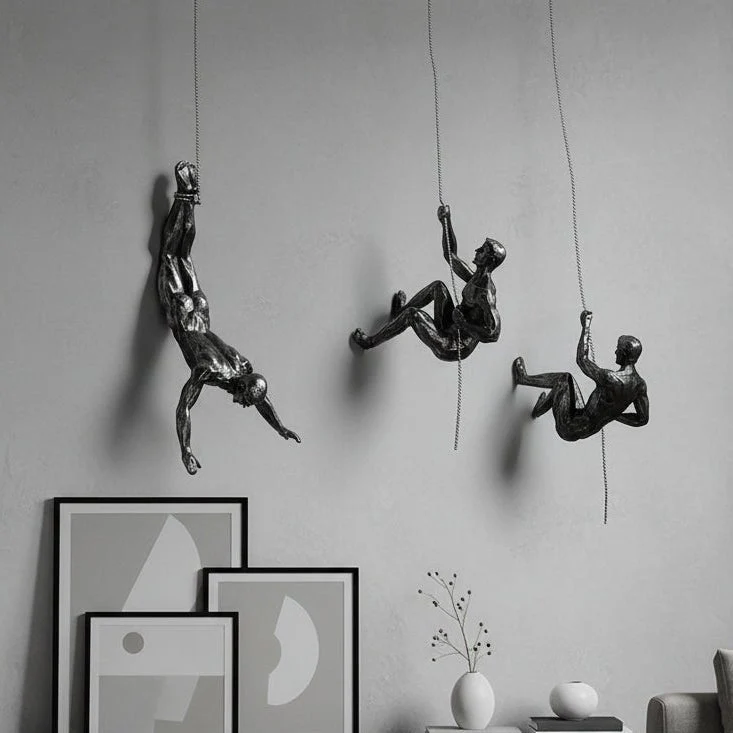 Euroselle Handmade Resin Climbing Wall Sculpture For Dynamic Movement And Depth