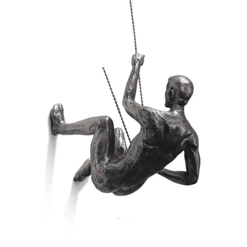 Euroselle Handmade Resin Climbing Wall Sculpture For Dynamic Movement And Depth