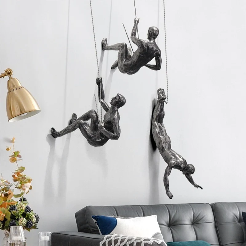 Euroselle Handmade Resin Climbing Wall Sculpture For Dynamic Movement And Depth