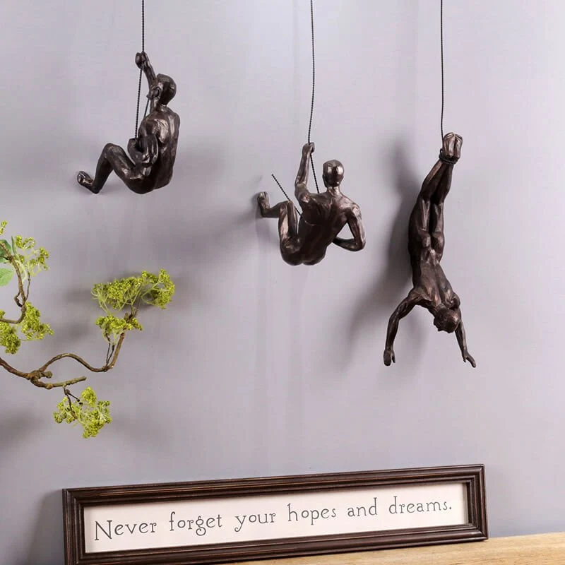 Euroselle Handmade Resin Climbing Wall Sculpture For Dynamic Movement And Depth