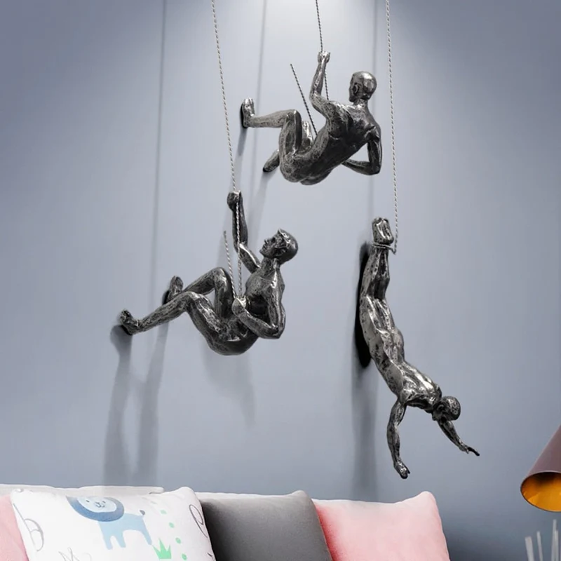 Euroselle Handmade Resin Climbing Wall Sculpture For Dynamic Movement And Depth