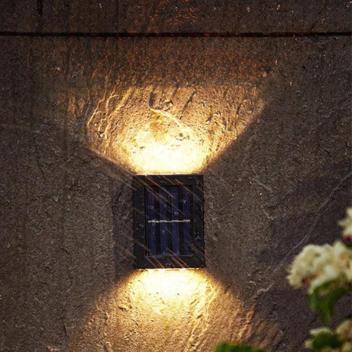 Euroselle Solar LED Wall Lights With Automatic On/Off, Waterproof Outdoor Lighting
