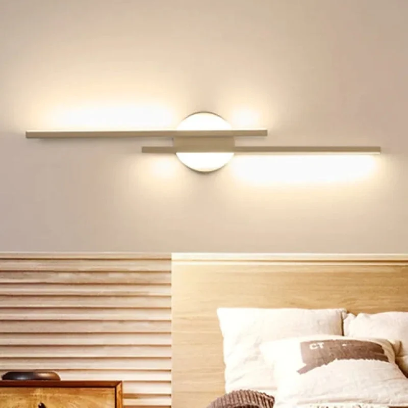 Euroselle Lumiara Twin Linear LED Wall Light Black And White Metal