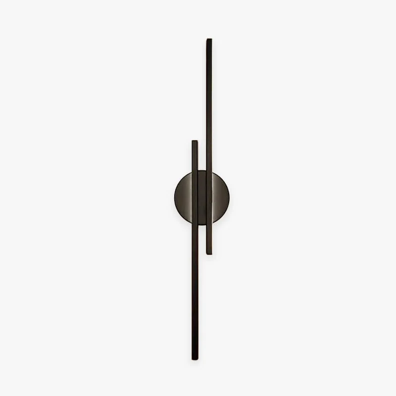 Euroselle Lumiara Twin Linear LED Wall Light Black And White Metal