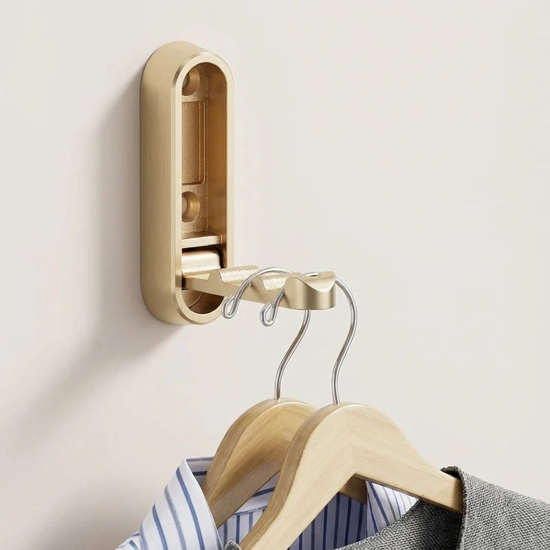 Euroselle Foldable Zinc Alloy Wall Coat Hook For Space Saving Organization