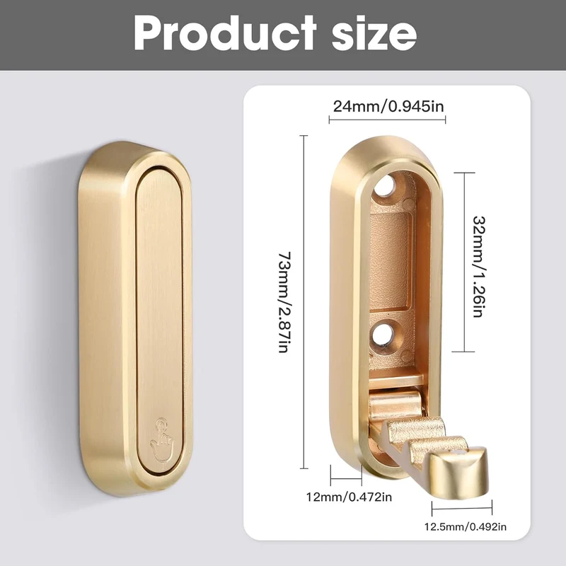 Euroselle Foldable Zinc Alloy Wall Coat Hook For Space Saving Organization