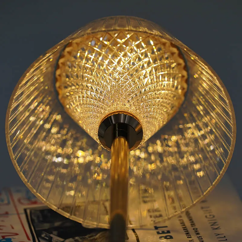 CrystalBeam Wireless Table Lamp With Sparkling Crystals Euroselle
